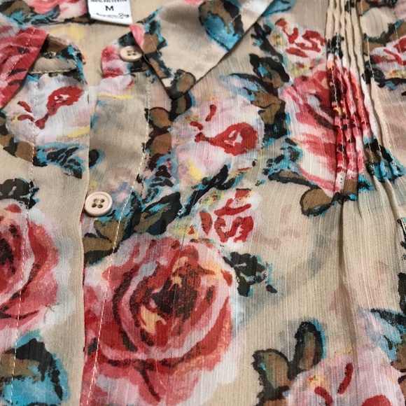 🌴3/$20 American Rag Floral Sheer Dress - Picture 5 of 8